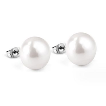 pearl stud earrings